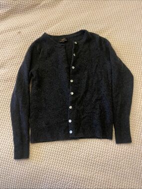 Quince Gray Button-Front Cashmere Cardigan